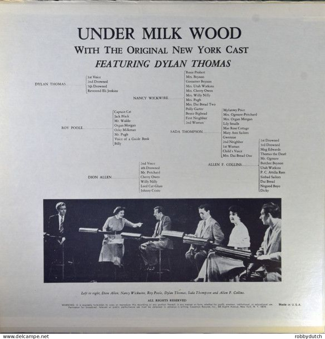 * 2LP * DYLAN THOMAS - UNDER MILK WOOD (USA 1953 Ex!!!) - Other & Unclassified