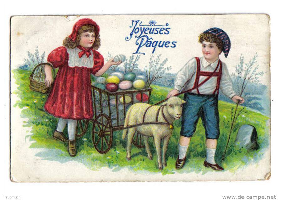 C1310 - Joyeuses Paques - Enfant - Oeufs - Ostern