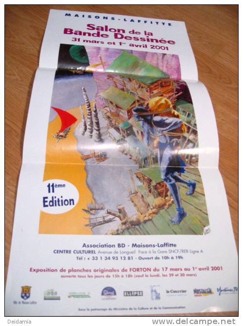 AFFICHE ILLUSTREE DE 2001. SALON DE LA BD A MAISONS LAFFITTE - Posters