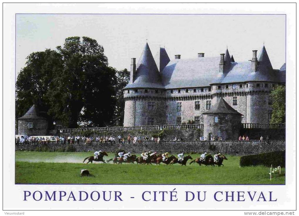 CPSM.POMPADOUR. CITE DU CHEVAL. JOUR DE COURSE A POMPADOUR. - Arnac Pompadour