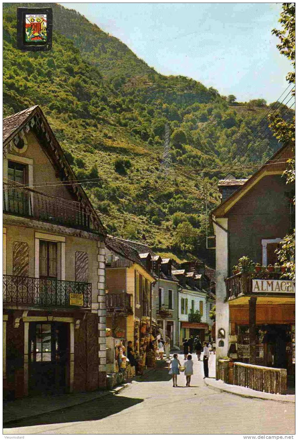 CPSM, PIRENEU CATALA, LLEIDA, VAL D´ARAN, RUE DES BAINS, - Lérida