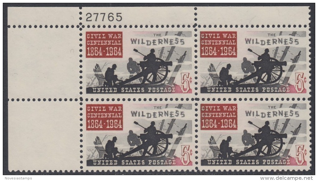 !a! USA Sc# 1181 MNH PLATEBLOCK (UL/27765) - Wilderness - Ongebruikt