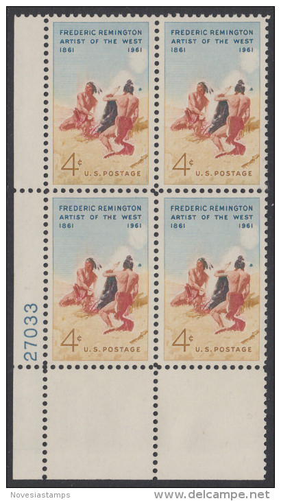 !a! USA Sc# 1187 MNH PLATEBLOCK (LL/27033/a) - Frederick Remington - Unused Stamps