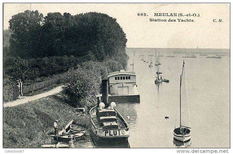 78 - YVELYNES - MEULAN - STATION Des YACHTS - BATEAUX REMORQUEUR PLUTO - Meulan