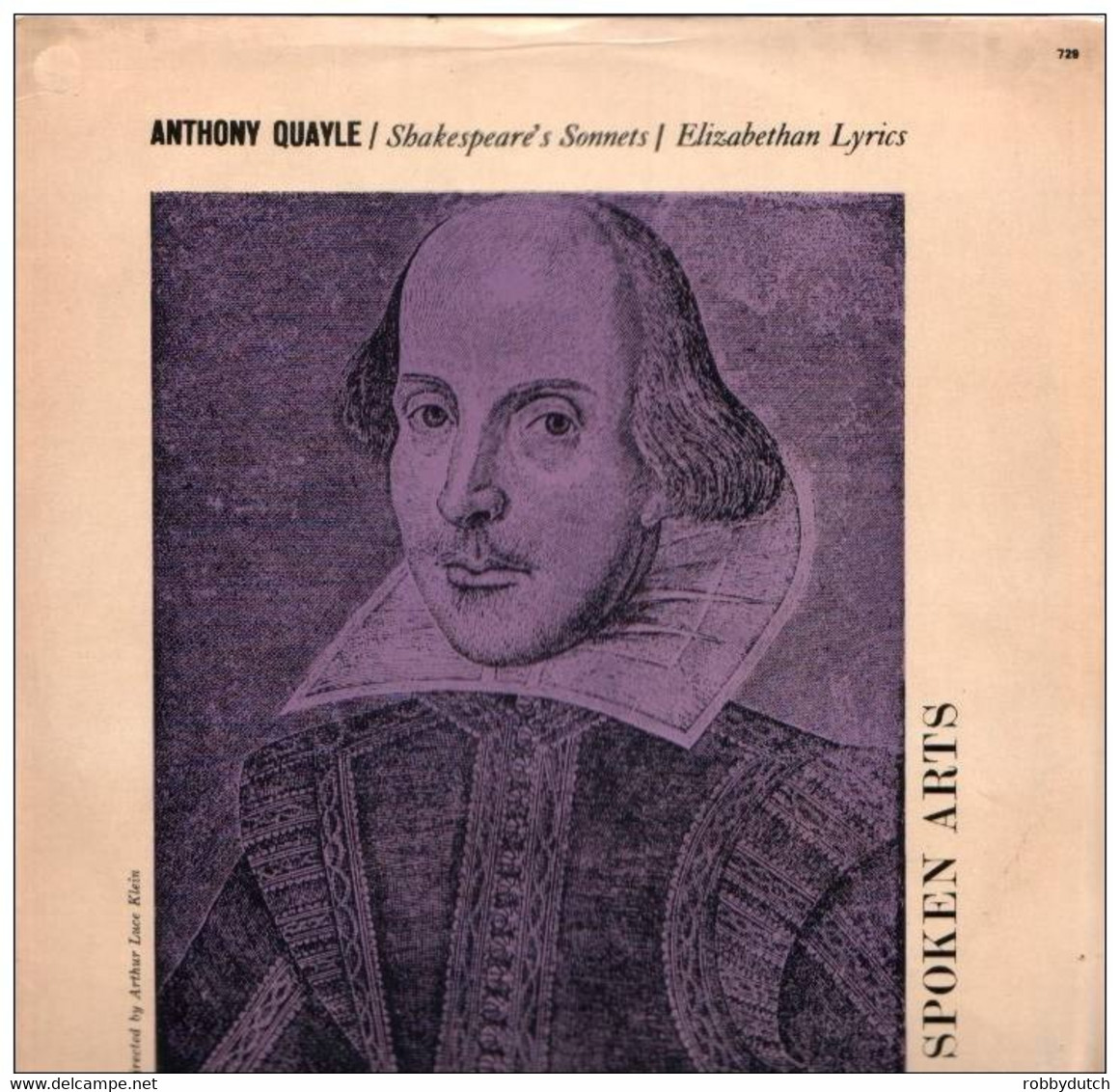 * LP * SPOKEN ARTS: ANTHONY QUAYLE Reading ELIZABETHAN SONNETS AND LYRICS (UK Ex!!!) - Other & Unclassified