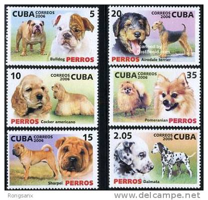 2006 CUBA Dogs 6v+MS - Neufs