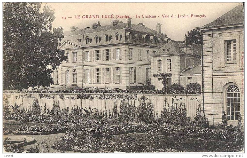 LE GRAND LUCE - Le Château : Vue Du Jardin Français - Le Grand Luce