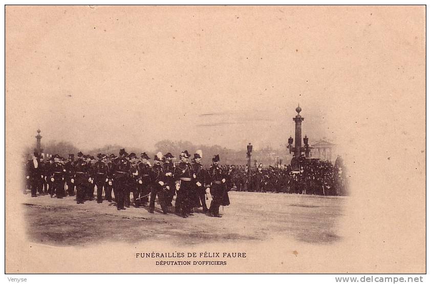 FUNERAILLES DE FELIX FAURE ¤ Députation D'officiers - Funerali