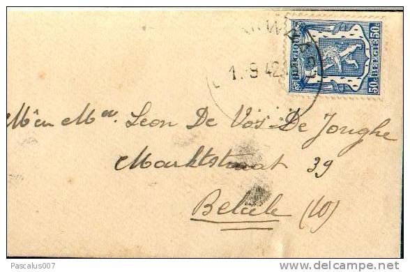 A00007 - Enveloppe Avec Cob 426 - 01-09-1942 - Lettres & Documents