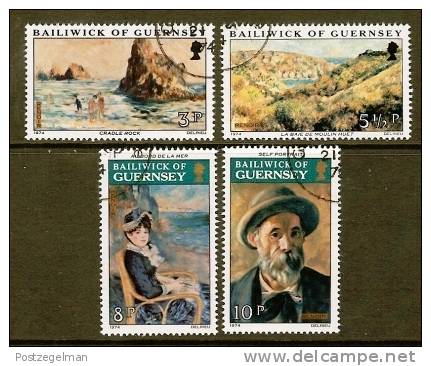 GUERNSEY 1974 CTO Stamp(s) Paintings 110-113 #2113 - Other & Unclassified