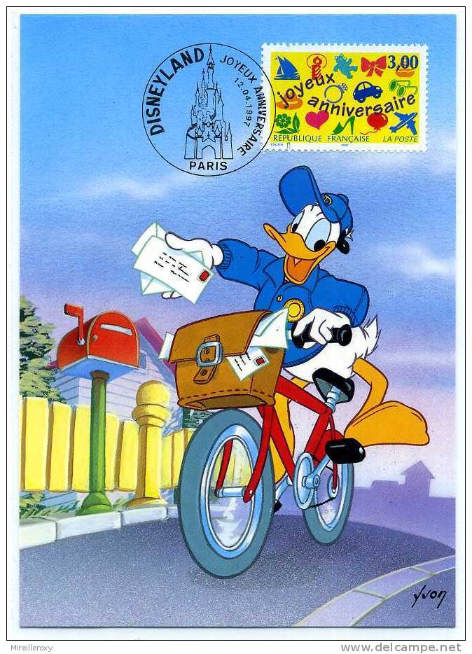 BANDE DESSINEE / DISNEY / DONALD / MAXICARTE ENTIER / POSTE /FACTEUR - Comics