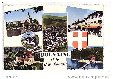 74 DOUVAINE !!! CPA 1762 !!! Multivues      Le Lac Leman      TOP - Douvaine