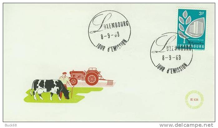 LUXEMBOURG  745 FDC Premier Jour : Centre Agronomique Mersch Vache Et Tracteur - FDC