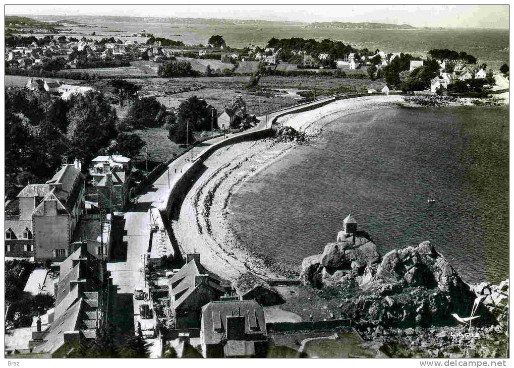 CPSM Port Blanc Vue Aerienne - Pleumeur-Bodou