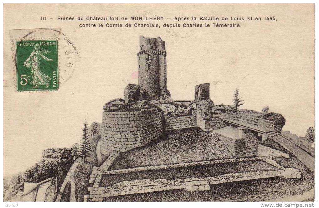 91 MONTLHERY Ruines Du Château Fort De Montlhéry Aprés La Bataille De Louis XI... - Montlhery