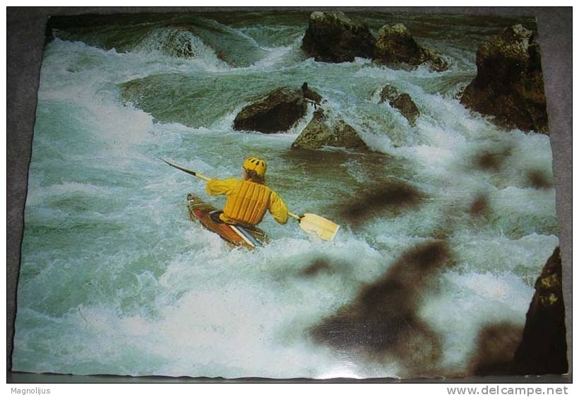 Sport,Rowing,Kayak,Racing In Wild Waters,postcard - Aviron