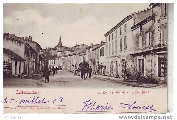 CASTELNAUDARY RUE DU BASSIN 1903 - Castelnaudary