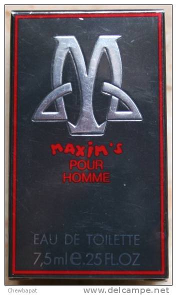 Maxim's  Pour Homme - Eau De Toilette Homme 7.5 Ml - Miniatures Hommes (avec Boite)
