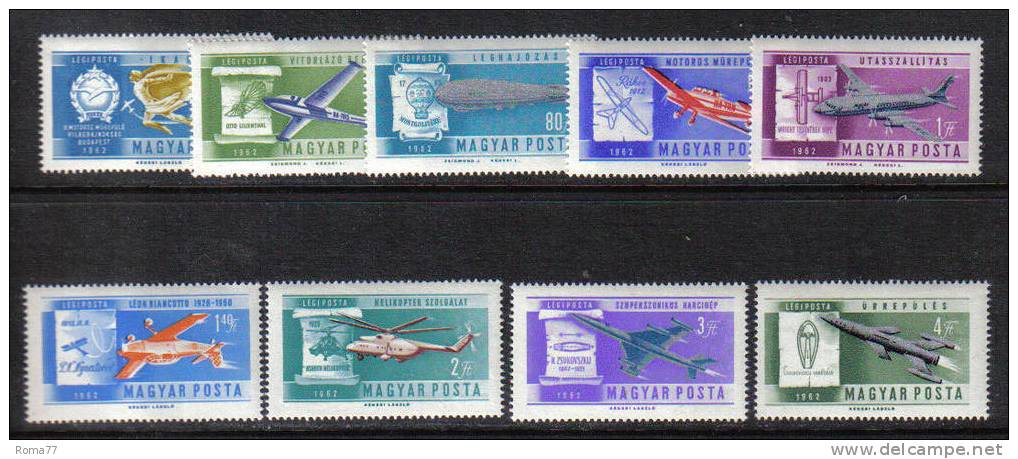 PC274 - UNGHERIA , Storia Dell ' Aviazione : P.a. N. 232/240  *** - Unused Stamps