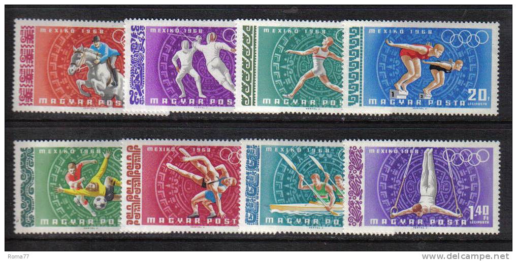 PC282 - UNGHERIA , Olimpiadi 68 : P.a. N. 301/308  *** - Unused Stamps