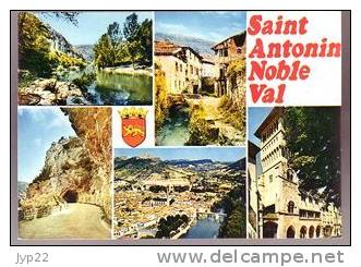 Jolie CP 82 Saint Antonin Noble Val Multivue Gorges De L'Aveyron Saut Du Loup Vieilles Tanneries ... - Saint Antonin Noble Val