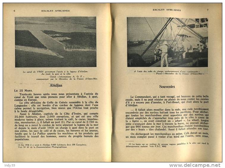 - ESCALES AFRICAINES .  BIBLIOTHEQUE DE TRAVAIL . N°251 NOV. 1953 - Geografia