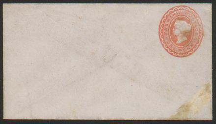TASMANIA - 1d Queen Victoria Small Embossed Envelope. Some Toning - Cartas & Documentos