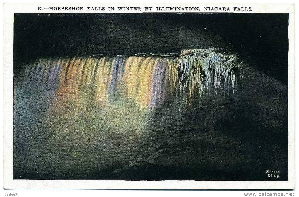CANADA Horseshoe Falls In Winter By Illumination NIAGARA FALLS - Chutes Du Niagara