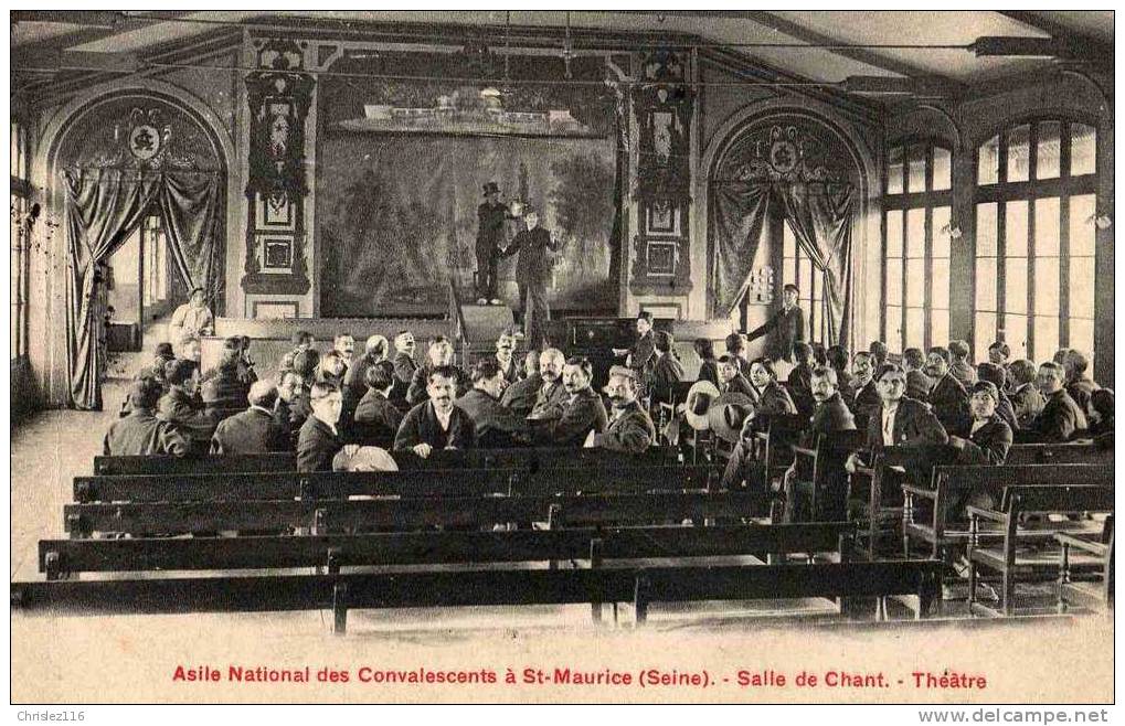 94 ST MAURICE Asile National Des Convalescents Salle De Chant  TOP  1908 - Saint Maurice