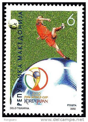 2002 MACEDONIA  FOOTBALL WORLD CUP 1V - 2002 – Corea Del Sud / Giappone