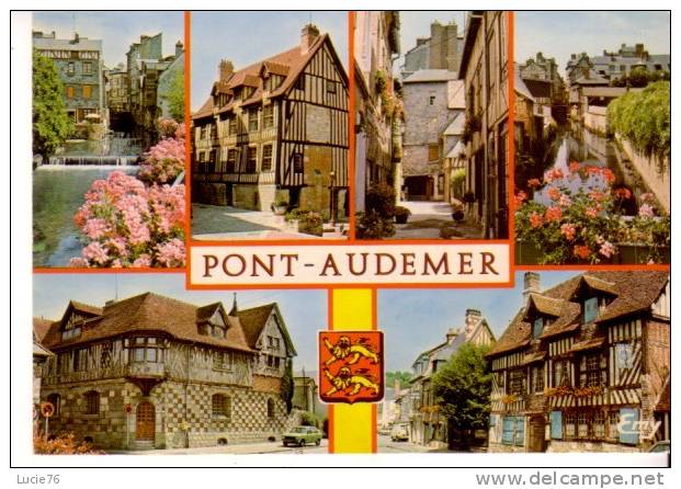 PONT AUDEMER - 6 Vues : La Risle, Les Vieux Quartiers Et L´Auberge Du Vieux Puits - Pont Audemer