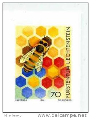 ABEILLE / ENTIER POSTAL LICHTENSTEIN / PEINTURE - Honeybees