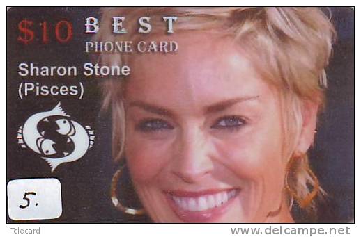 SHARON STONE Sur Telecarte Musique Muzic (5) - Musique