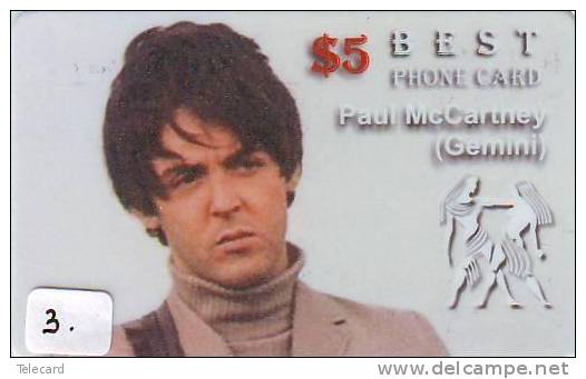 PAUL McCARTNEY Sur Telecarte (3) Singer Musique Music Musik Muziek Musician Artist - Personajes