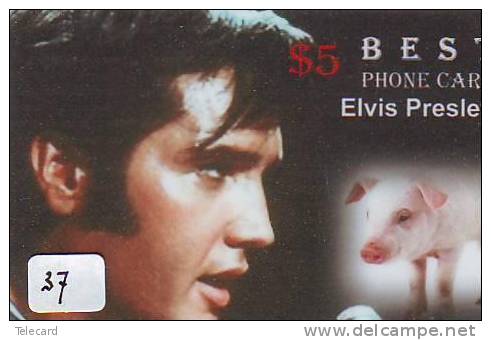 Telecarte ELVIS PRESLEY (37) Singer Musique Music Muziek Musik Artist Phonecard PIG Zodiac - Musique