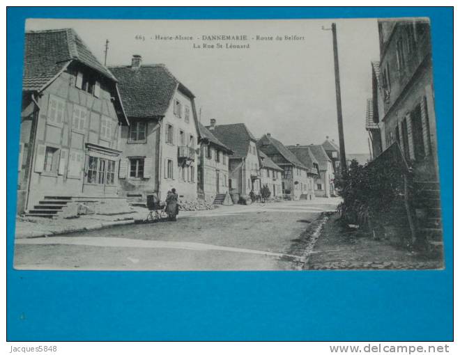 68) Dannemerie - N° 663 - Route De Belfort - La Rue St-léonard  - Année  -  Edit Cabourne - Dannemarie