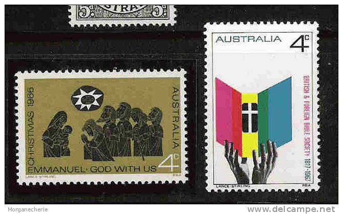 AUSTRALIA, 1966, YT 345  ET 356 ** NOEL CHRISTMAS - Mint Stamps