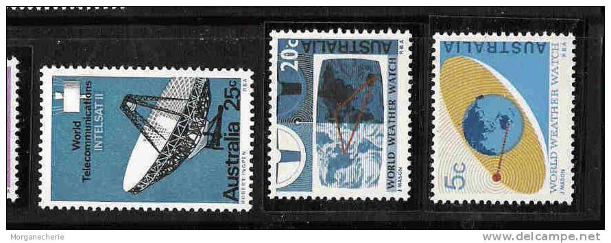 AUSTRALIA, 1968, YT 364-366 ** SATELITES, SATELLITES - Mint Stamps