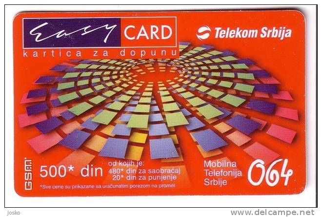 SERBIA - Prepaid GSM Card - EASY CARD - 500. Din - Yugoslavia