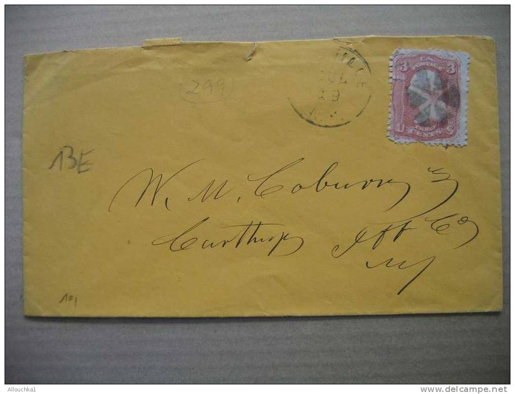 MARCOPHILIE LETTRE DES ETATS UNIS D´AMERIQUE USA  POUR PHILADELPHIA - ...-1900