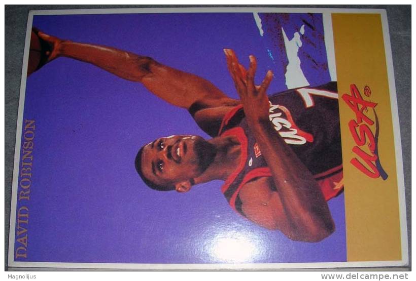 Sport,Basketball,NBA,USA,David Robinson,Player,postcard - Basket-ball