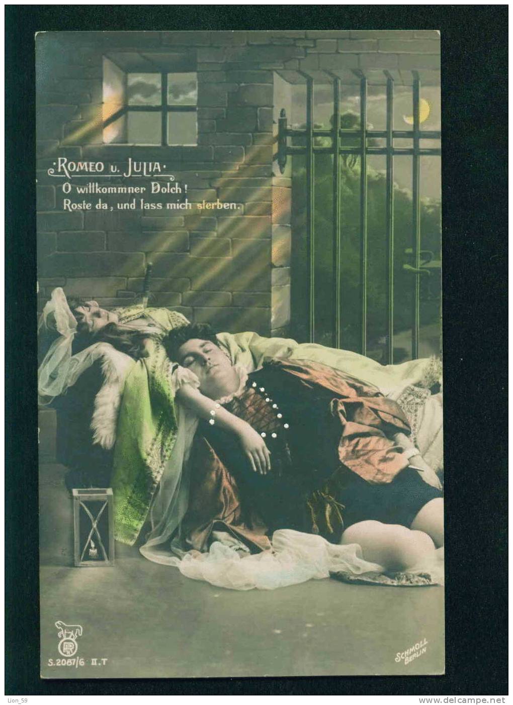 50073 / ROMEO U JULIA Drama  MOON PRISON DEAD Photo Pc Edition : RPH , SCHMOLL BERLIN Series - # 2087/6 II.T / 1920 - Funérailles