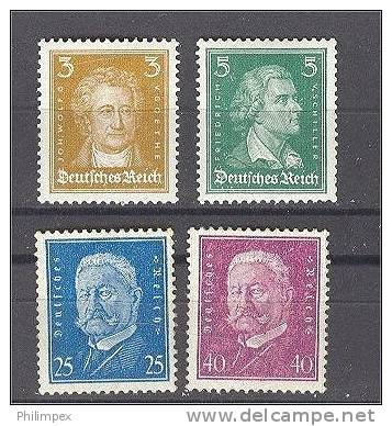 GERMANY, REICH 4 STAMPS 1926-28 NEVER HINGED **! - Neufs