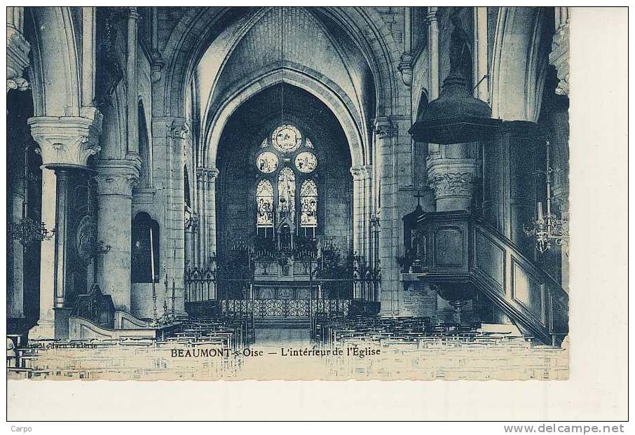 BEAUMONT SUR OISE - L´intérieur De L´église. - Beaumont Sur Oise