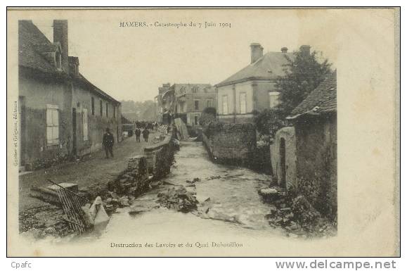 CPA MAMERS / CATASTROPHE DU 7 JUIN 1904 -destuction Des Lavoirs Et Du Quai Dubouillon - Mamers