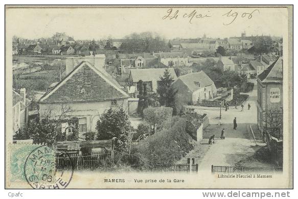 CPA MAMERS / Vue Prise De La Gare-rue Animée - Mamers