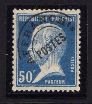 LIQUIDE A MOINS DU 1/4 DE LA COTE: PREOBLITERE N° 68 PASTEUR 50c BLEU  NEUF SANS CHARNIERE Xx TTB, NMH, SIN CHARNELA - 1922-26 Pasteur