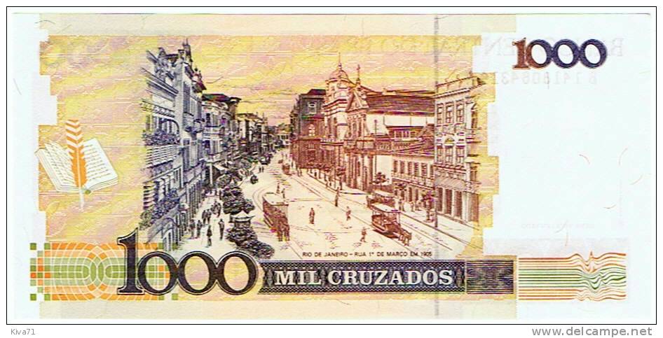 1 Cruzado Novo Sur 1000 Cruzados     "BRESIL"     UNC       Ble 20 - Brazil