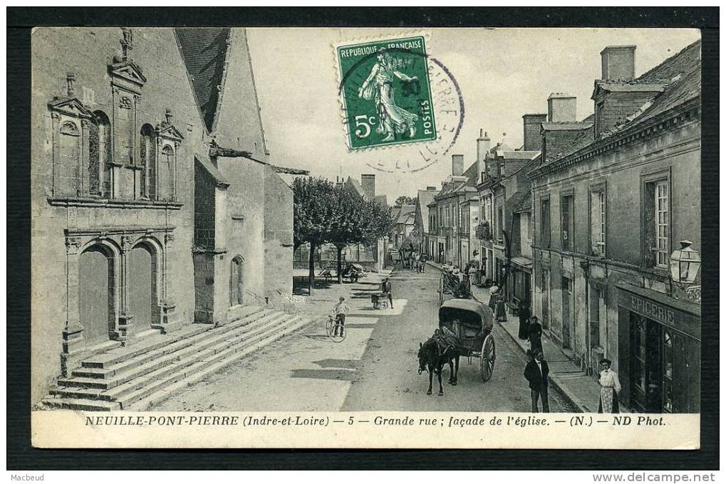 37 - NEUILLE PONT PIERRE - Grande Rue - ANIMÉE - Neuillé-Pont-Pierre