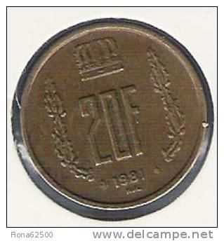 20 FRANCS . 1981 . - Luxemburgo